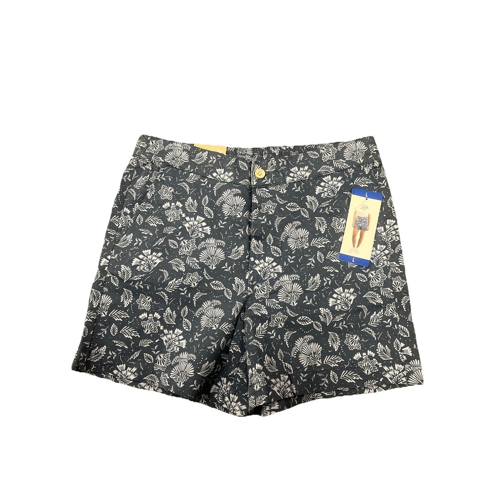Jachs New York Girlfriend Chino Shorts Stretch‎ Blue Floral Large
